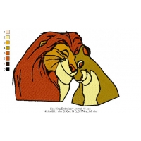 Lion King Embroidery Animal_11